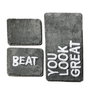 Mijölnir Juego de alfombras de baño acrílicas Grey